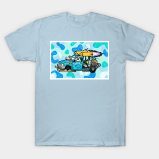 Twin Rocket Car T-Shirt